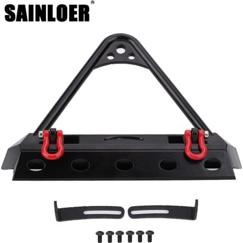 SAINLOER 1/10 RC Crawler Aluminum Stubby Stinger Front Bumper for Traxxas TRX4 Axial SCX10 SCX10II 90046 Tamiya CC01