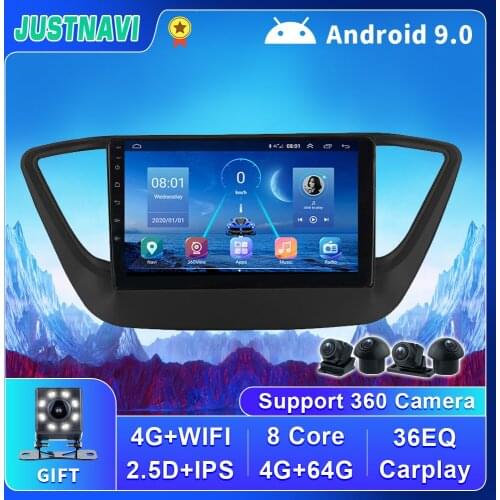 Android 9.0 9 inch Carplay 4G WIFI DSP BT Radio Car Player For Hyundai Solaris 2017-2019 sedan Head Unit GPS Navigation No DVD