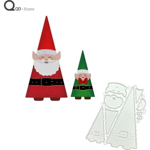 Childrens Puzzle Santa Triangle Metal Cutting Dies for Scrapbooking Handmade Tools DIY Card Make Mould Model Craft Decoration