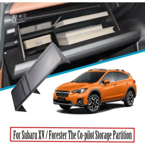 For Subaru XV 2017 2018 2019 2020 Forester 2019 2020 ABS Car Copilot Storage Partition Classified Storage Box Accessories