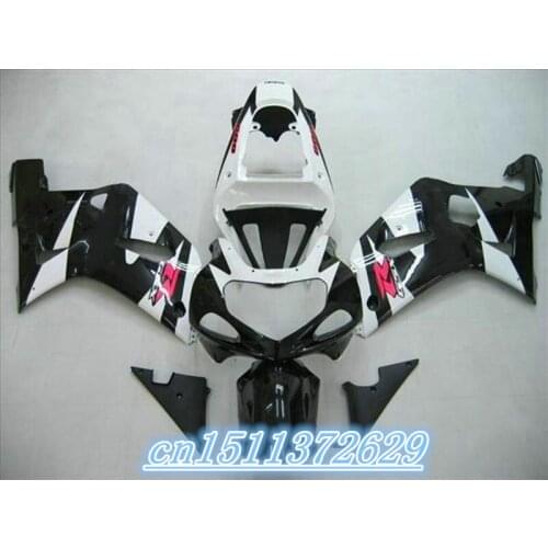 Dor-Hot sales GSXR600 750 02 03 01 fairing kit GSXR600 750 black and white for SUZUKI GSXR600 750 01 02 03