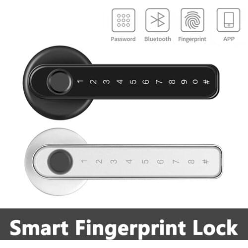 Electric Fingerprint Lock App Bluetooth-compatible Remote Control Biometrics Password Code Door Lock With Mechanical Key Hot