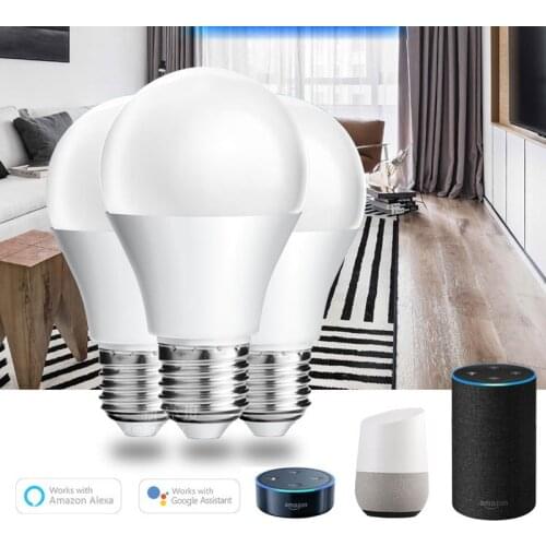 Voice Control 9W RGBWW Smart Light Bulb Dimmable E27 E26 B22 WiFi LED Magic Lamp AC 110V 220V Work with Alexa Google Home