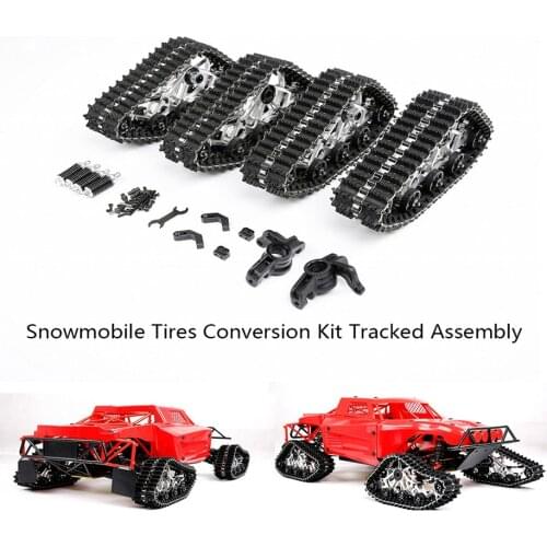 Snowmobile Tyre Conversion Caterpillar Band Set Fit for 1/5 Losi 5ive-t Rovan LT King Motor x2 Rc Car Parts