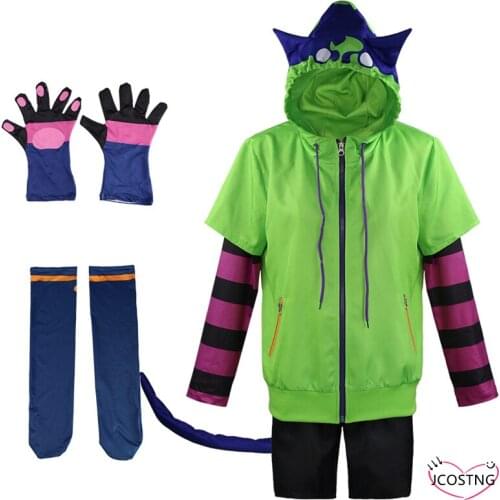 Anime SK8 the Infinity Miya Chinen Cosplay Costume Miya Wig Zipper Jacket Hoodie Suits Unisex Tops Coat Shorts Tail Outfit Sets