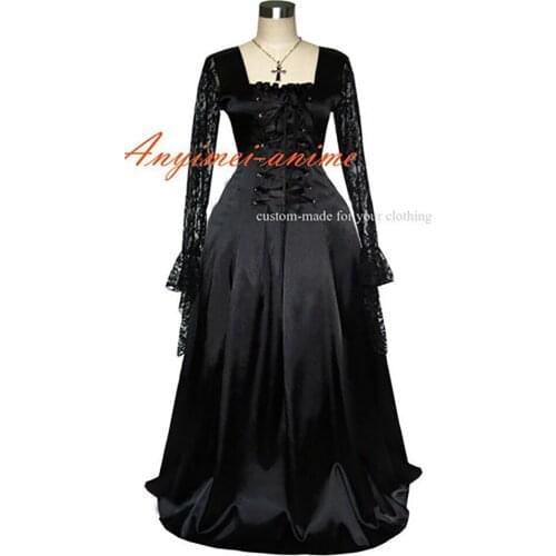 Victorian Rococo Medieval Gown Ball Dress Satin Gothic Punk Cosplay Costume Tailor-made[G372]