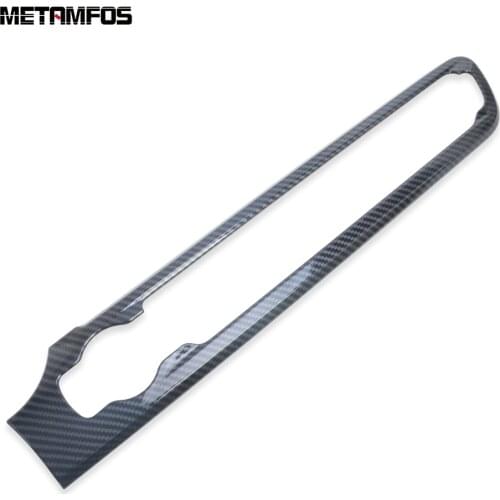 For Kia Seltos 2019 2020 Central Control Air Conditioner Vent Outlet Cover Trim Molding Sticker Carbon Fiber Car Accessories