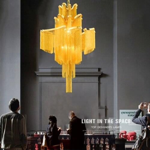 Led e14 Retro Iron Aluminum Chain LED Lamp LED Light.Pendant Lights.Pendant Lamp.Pendant light For Hotel Foyer Staircase Hall