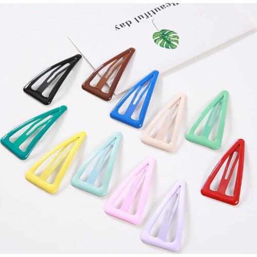 Metal Triangular Hair Clips for Women Girls, 11 Colors, 6.5cm Long No Slip Metal Hair Clips Barrettes Hairpins for Thick Hair