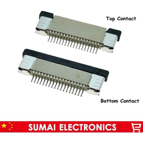 Sample, 18Pin FPC FFC connector socket,18 pin 0.5mm flex cable socket for LCD screen interface.ROHS,18P