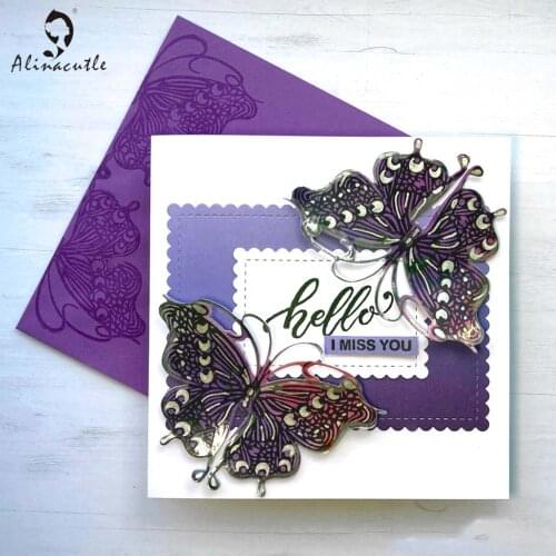 CLEAR STAMPS Metal Cutting Dies Cut Butterfly Scrapbooking Handmade Card Album Paper Craft Rubber Transparent Silicone Stamp