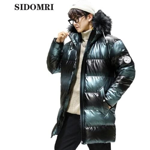 Winter Down jacket new collection down jacket for men white duck down hooded trend jacket with thick fur collar warm wear coat