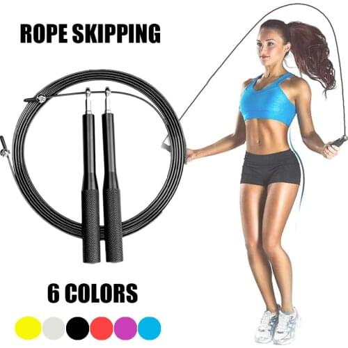 Jump Rope Fitness Equipment Adjustable Speed Aluminum Handle Bearing Sports Skipping Rope Sports Gym Fitness Workout Supplies