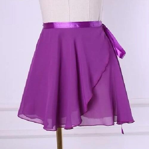 USHINE Adult Children Chiffon Pure Color Floral Print Ballet Dance Skirt For Practice Women Ballet Dress