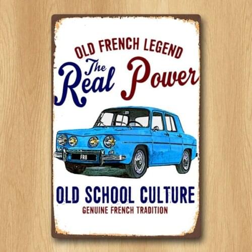 Vintage Retro French Car Renault Metal Tin Sign Pin Up Metal Decor Metal Sign,Ideal Wall Decor