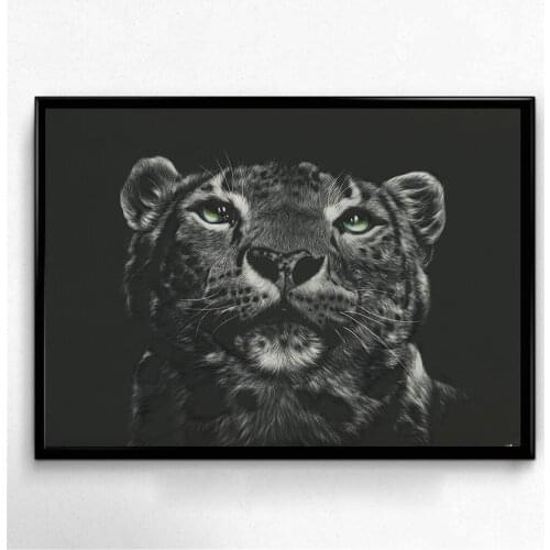 Green Eyes Big Cats Snow Leopards Pictures Living Room Wall Art Decor Animal No Frame Poster Oil Painting Decoration