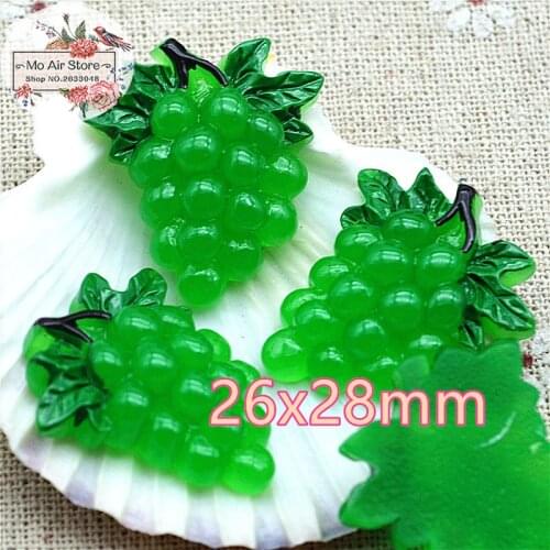 10pcs grape fruit Resin Flat back Cabochon miniature food Art Supply Decoden Charm DIY Craft