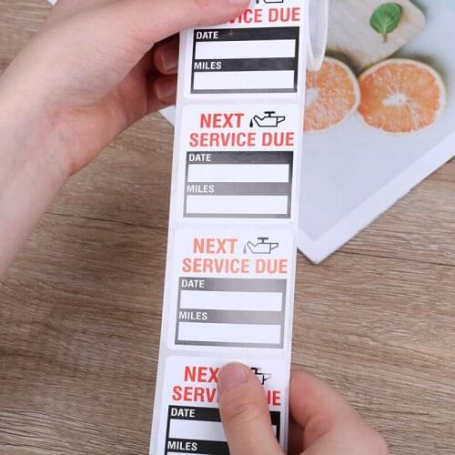 100Pcs/Set Stickers Oil Changes Adhesive Labels Oil Change Stickers Oil Change Service Reminder Sticker