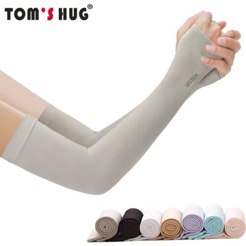 2 pcs Toms Hug Arm Warmers Protector Sleeves Mangas Para Brazo Summer UV Protection Ultra Thin Sports Cycling Fishing