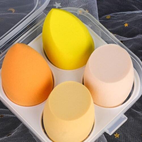 4pcs/box Cosmetic Puff Makeup Sponge Womens Makeup Powder Puff Smooth Foundation Sponge Beauty Make Up Accessories