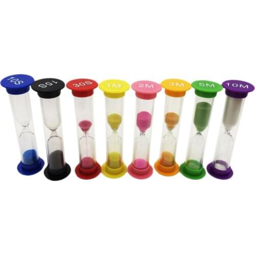 8 X Hourglasses Sandclock Egg Timer 10/15/30 Seconds +1 / 2/3/5/10 Minutes