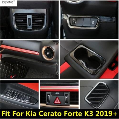 Lapetus For Kia Cerato Forte K3 2019 2020 Central Control Strip / Armrest Window Lift Button / Water Cup Holder Panel Cover Trim