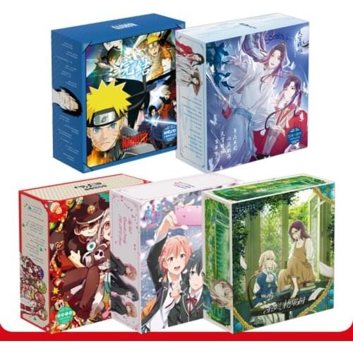 Anime Jujutsu Kaisen SAO Stray Dogs Demon Slayer Genshin Impact Gift BOX Keychain Badge Postcard Water Cup Bookmark Poster