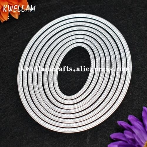 Large Size 15cm Double Sew Thread Oval Metal Die cutting Dies For DIY Scrapbooking Photo Album Embossing Folder 7081804