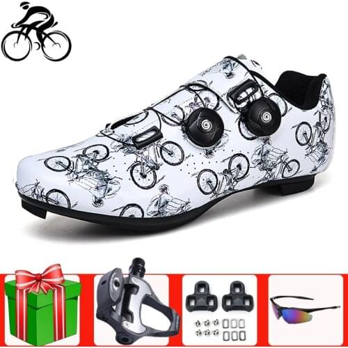 Road Cycling Shoes Women Men Ultra-light SPD-SL Pedals Breathable Self-locking Professional Sapatilha Ciclismo Sports Bike