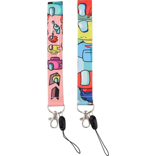 ER1068 Cartoon Game Robot Key Chain Short Lanyard Gifts For Child Student Friend Phone USB Badge Holder Necklace