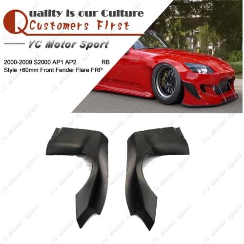 FRP Fiber Glass PD RB Style +60mm Front Fender Fit For2000-2009 S2000 AP1 AP2 Front Over Fender Flare Cover