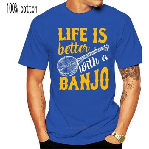 Brand men shirt Banjo Player TShirt For Bluegrass Fans Folk Music