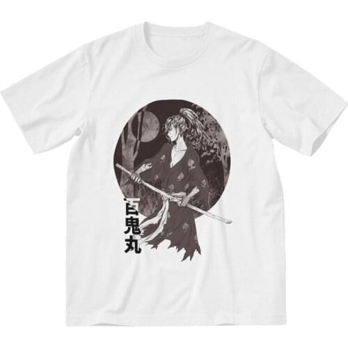 Dororo Hyakkimaru Anime Manga T Shirt Mens Cotton Printing T-shirt Harajuku Tshirt Short Sleeve Sword Samurai Tee Tops
