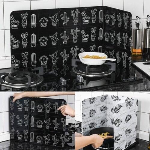 Hot Aluminum Foil Frying Pan Oil Splash Screen Block Gas Stove Anti Splatter Shield Guard Cooking Baffle Kitchen Supplies