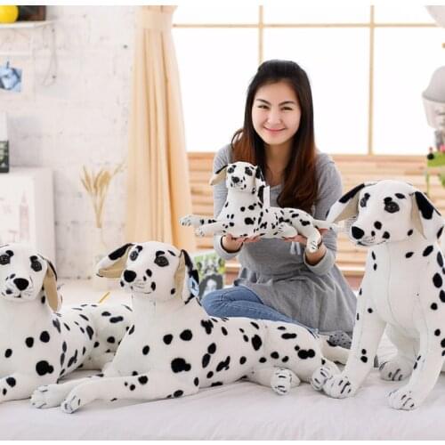 Kawaii Dog Plush Toy Dalmatians Stuffed Toys Cute Simulation Dog Plush Toys Kids Baby Toys Birthday Gift Dog Stuffed Animals