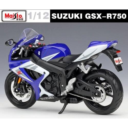 1:12 Maisto SUZUKI GSX-R 750 Metal Diecast Motorcycle Collectibles Model Motorbike