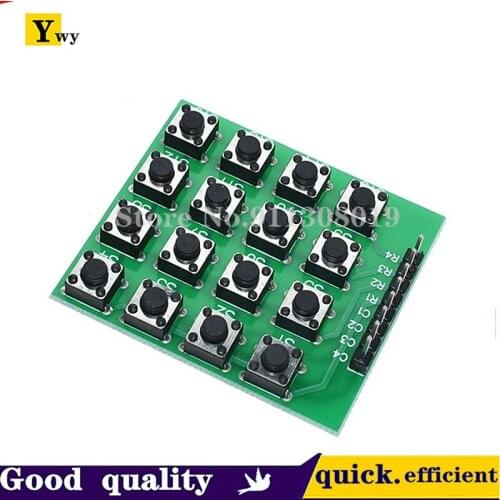 8pin 4x4 4*4 Matrix 16 Keys Button Keypad Keyboard Breadboard Module MCU for Diy Kit