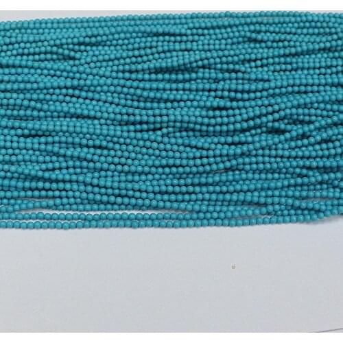 Fashion blue turquoise jasper 2mm 3mm beautiful round stone artificial loose beads unique jewelry making 15 inch B450