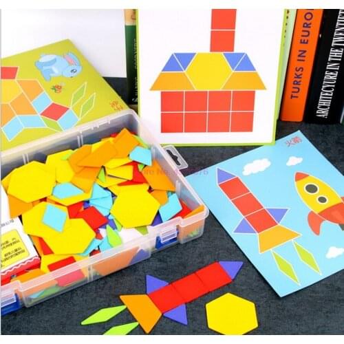 DHL 20set 180pcs/set Creative Puzzle Games Educational Toys For Children Jigsaw Puzzle Learning Kids Developing Wooden Toys