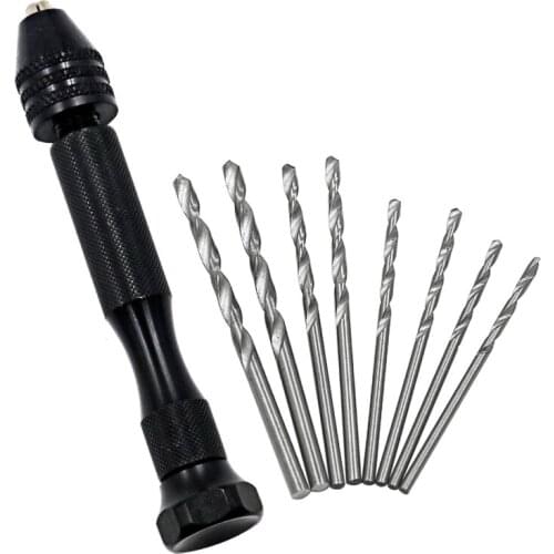 DIY Micro Drill Bits Set 0.5mm~3mm (0.019"~0.118") for PCB Crafts& Jewelry Black Hand twist drill