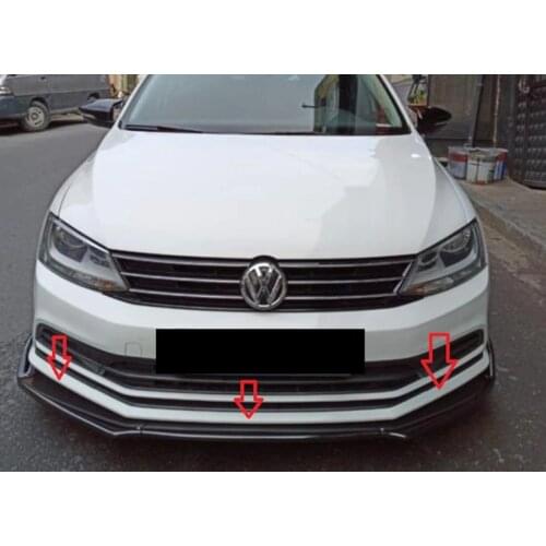 Front Bumper Attachment For Vw Jetta 2014 2015 2016 2017 2018 2019,3 Piece Piano Black Lip Splitter Auto Car Styling accessory