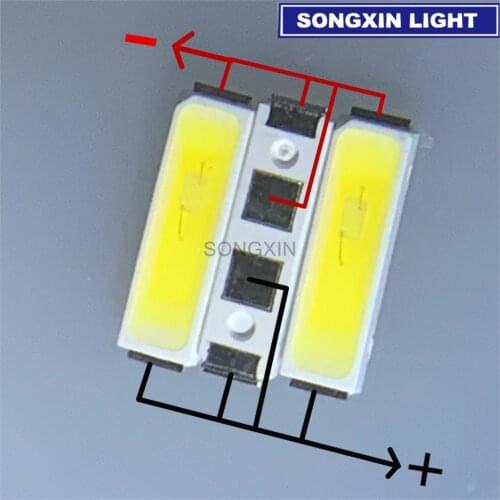 5000PCS/Lot Original For Lextar SMD LED 7020 3V 0.5W 50LM Backlight bead Cool White For LCD TV Backlight High quality PT70AA3 W