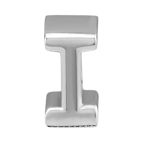 Authentic 925 Sterling Silver Charm Argent Alphabet Letter I Beads for Jewelry Making Fits Original Charms Bracelet