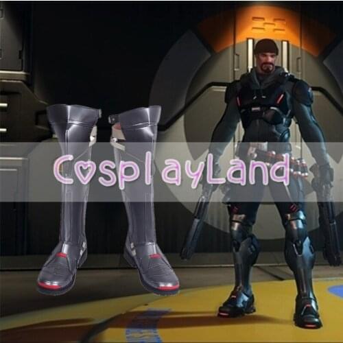 Game OW Gabriel Reyes Cosplay Boots Shoes for Adult Men Shoes Costume Accessories Custom Made