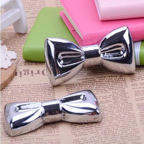 Silver Metal Bow Tie Bottle Opener Wedding Bridal Shower Favors Party Supplies For Guest LX1728