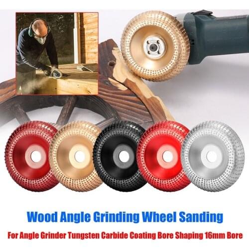 Wood Grinding Wheel angle grinder disc wood carving disc Sanding Abrasive tool 16mm Bore
