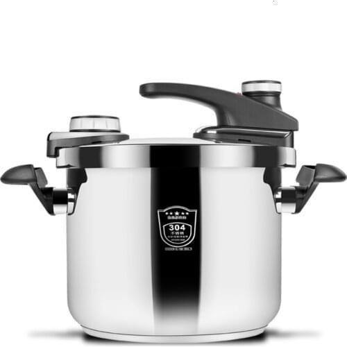 Thickend 304 food stainless steel pressure cooker 8L induction gas pot household stewpan press boiler cooking pan 24cm