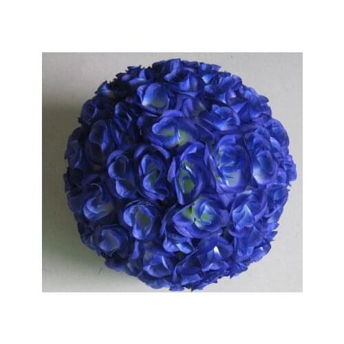 SPR 20cm plastic center wedding silk kissing ball -blue-optional color,optional size,celebration decoration flower ball