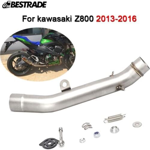 Mid Pipe For Kawasaki Z800 2013-2016 Slip On Motorcycle Exhaust System Pipe Connect Middle Link Pipe Stainless Steel Slip 51mm