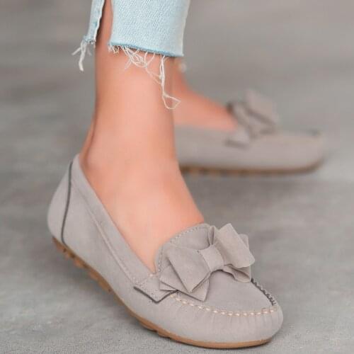 Tonar Jinax Mink Suede Bow Ballerina Women Shoes Spring Summer New Season Casual Cool Casual Style Elegant Summer